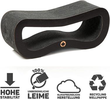 Котячий будиночок Kratzbrett Orbit Petite - когтеточка для котів, лежанка, чорний