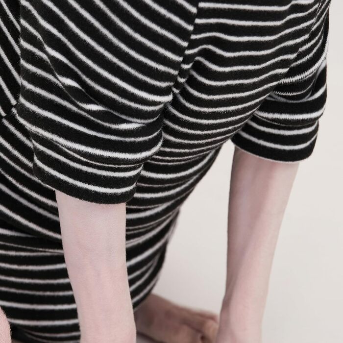 Набір одягу для сфінксів: муфта та сорочка, чорно-білі, дихаючі, розмір Small