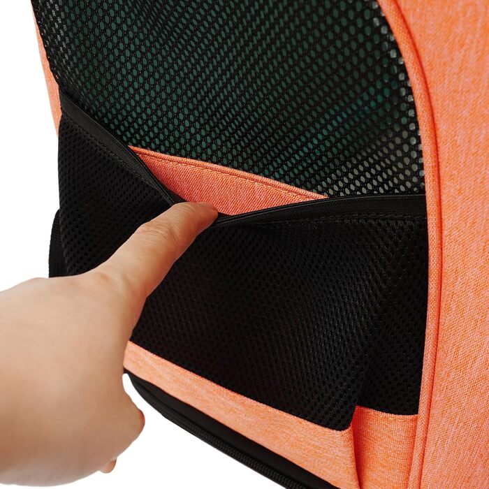 Транспортна переноска для собак та котів з колесами, складана, рюкзак для тварин з телескопічною ручкою, переноска для великих котів та маленьких собак з дихаючою сіткою, рюкзак для домашніх тварин до 9 кг (Помаранчевий)