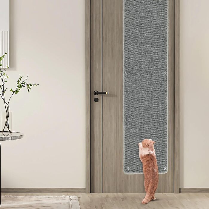 Килимок для дряпання котів на стіну 180 x 40 см, великий, сизаль, міцний, з 16 надійними цвяхами, захист меблів