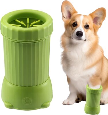 Автоматичний очисник лап для собак Vhjlfig: USB-зарядка, для середніх собак, ідеально для прогулянок та подорожей