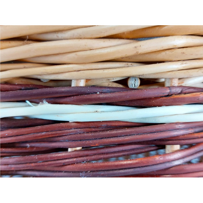 Плетене котяче ліжко з лози, 3-ярусне, з подушкою бежевого кольору