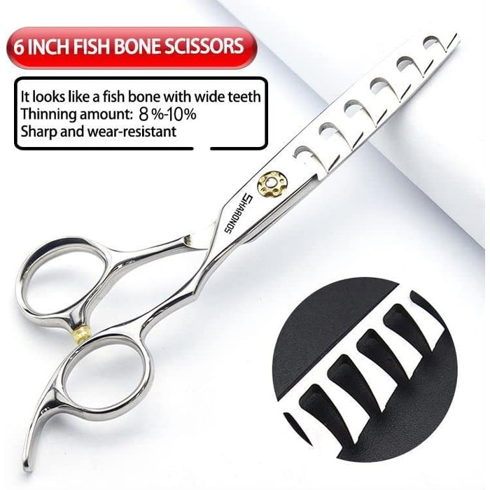 Професійна ножиця для грумінгу собак та котів Fellschere - 6/6.5/7.5 дюймів, нержавіюча сталь (2шт/3шт)