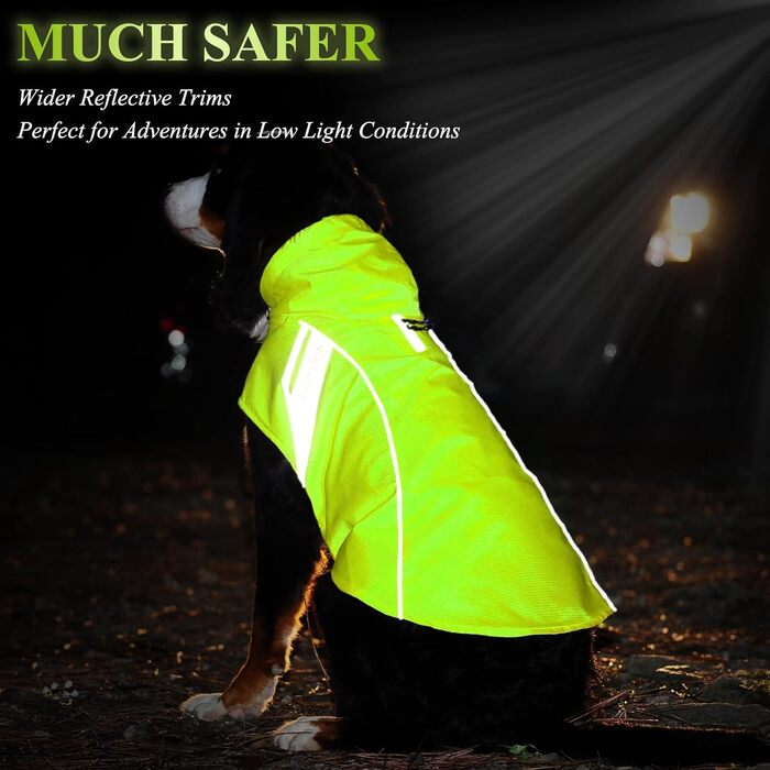 Дощовик для собак VIVAGLORY, жовтий, розмір M (обхват грудей 55.9-66 см), водонепроникний, з підкладкою, для зими