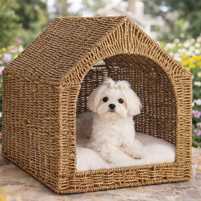 Ліжечко-будиночок Buda Budka з дашком та подушкою для собак і котів