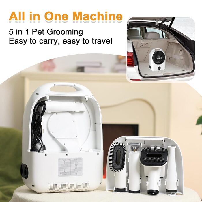 Пылесос для груминга собак (білий)