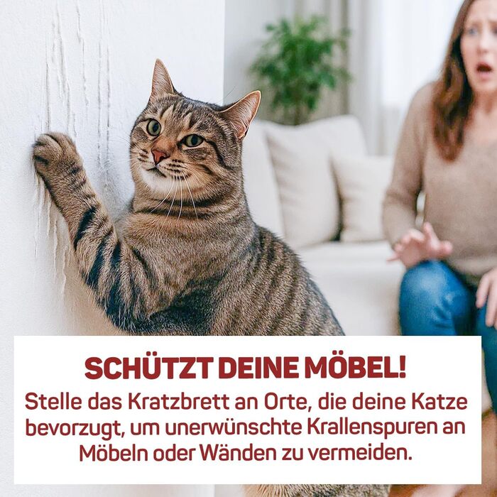 Кігтечка для котів з гофрокартону XXL 86 x 27 x 11,5 см, деревоподібний дизайн (Walnuss Optik, Galaxy)