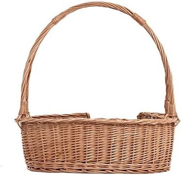 Корзина для тварин Weidentierkorb з прутької, переноска для кота з ручкою, лежанка для собаки з подушкою