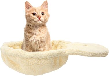 Велика підвісна лежанка-гамак для котів, глибокий кошик Ø34 см, жовтий, Queen-Size, аксесуари для котячого дерева