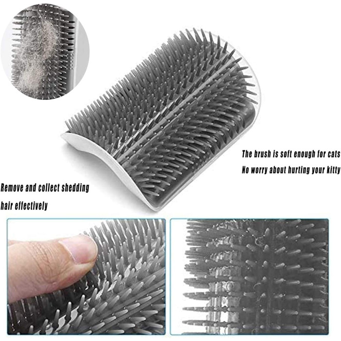 Гребінець для котів, самостійний грумінг, для довгошерстих та короткошерстих, іграшка-щітка, 2 шт.