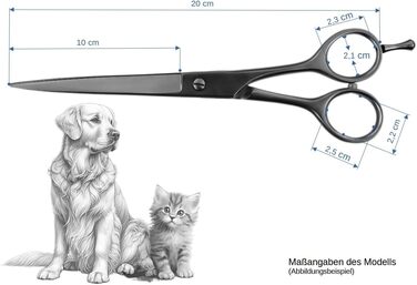 Професійна ножиця для грумінгу собак Weltmeister Solingen з мікрозубом, 20 см, преміум-якість, Made in Germany