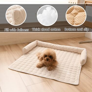 М'яка подушка-підстилка для собак, 75x75 см, темно-сіра. Захист дивану та підлоги від бруду та подряпин. Легко миється.