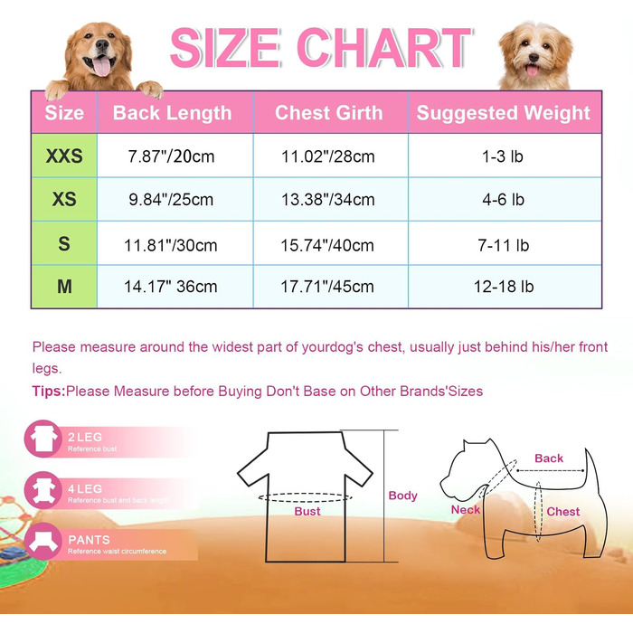 Теплий флісовий піжамний костюм для собак, розевий, X-Small. Ідеально для чихуахуа та інших маленьких порід. Піжама для собак, розева, теплий флісовий розевий костюм для собак на осінь/зиму.