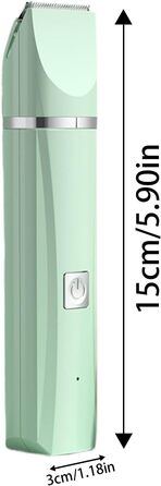 Професійна машинка для стрижки собак, бездротова, акумуляторна, для малих порід, тиха, для котів, вух, обличчя та задньої частини тіла, білий (зелений)