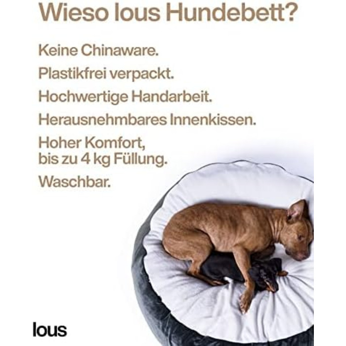 М'яке ліжко для собак Lous®, ліжко-будка, можна прати, для великих і маленьких собак та котів, котяче ліжко, знімний коврик