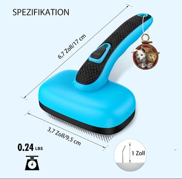 Набір для догляду за собаками (5 шт.) – щітка для видалення линяючої шерсті для собак і котів з короткою та довгою шерстю. Видаляє відмерле волосся та запобігає сплутуванню. Колір: блакитний