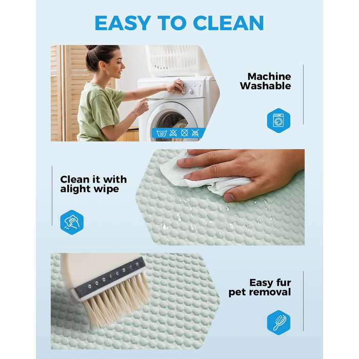 Килимок охолоджуючий для собак Lekereise, 157x206 см, зелений (миючий)