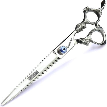 Ножиці для грумінгу домашніх тварин, японська сталь 440C, 7 дюймів + ножиці для фінальної обробки, сріблясті