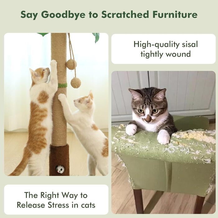 Драбина-подряпки для котів, 89,9 см, з іграшками: мисливський тунель та м'ячик, для кошенят та дорослих котів