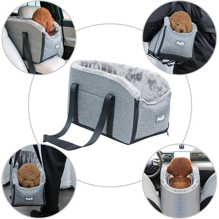 Транспортна переноска для собак і котів у середню консоль авто, зручна переноска для тварин