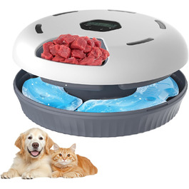 Автомат для годування котів Lafisun, 6 порцій, з охолодженням, програмований таймер, для вологого корму