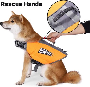 Світловідбиваюча жилет для плавання собак Kajile, зелений, M