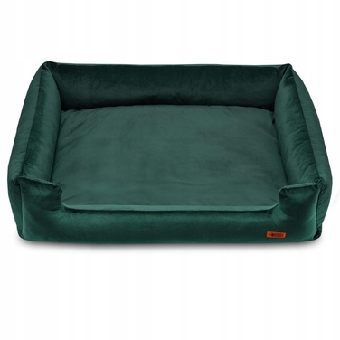 Велюрова лежанка для малих собак Huggy Doggy (зелена), розмір M — для ши-тцу, пуделя, йоркширського тер'єра
