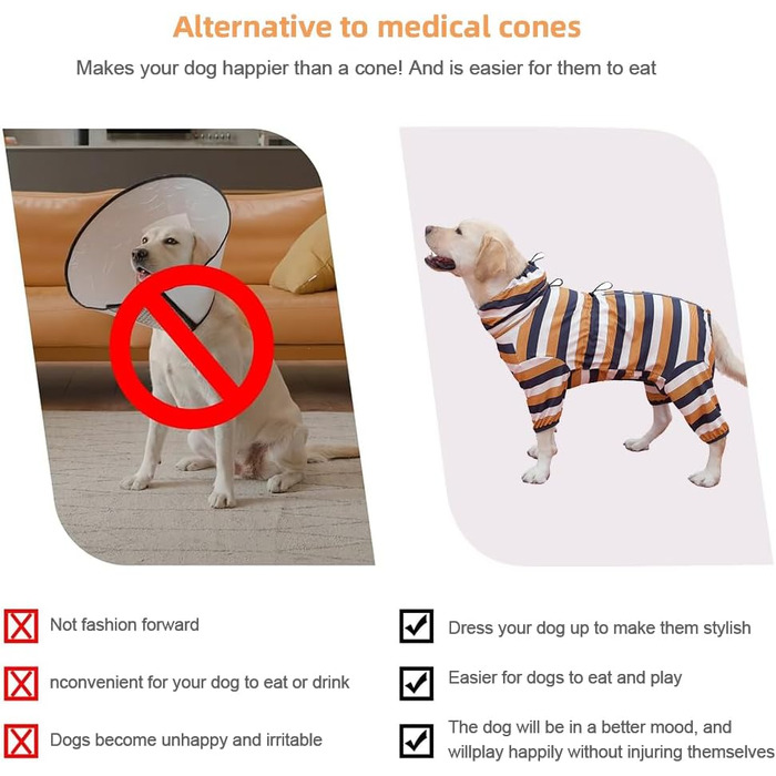 Піжама для собак великих та середніх порід, розтягувана, для дорослих, комбінезон, 3XL, жовто-чорний