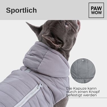 IMMI Куртка для собак | Тепла куртка для собак різних розмірів (Сірий, L)