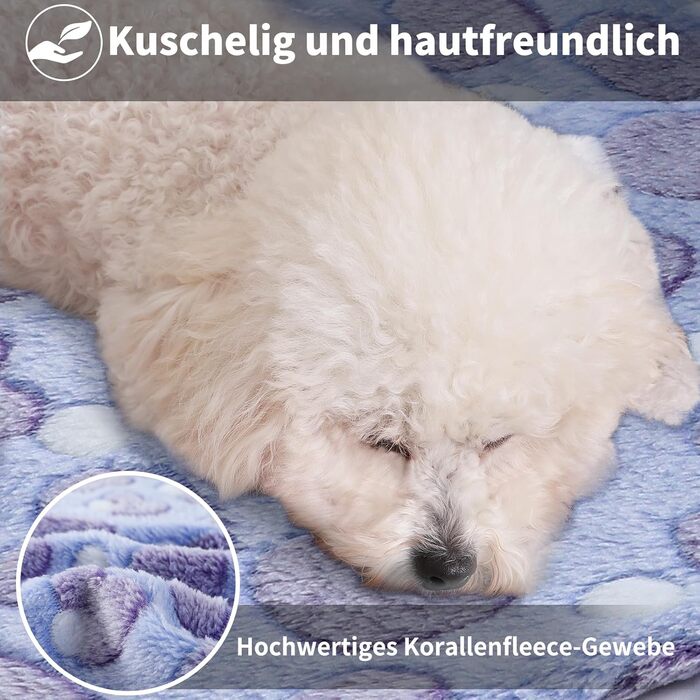 М'яка ковдра для собак та котів Demigeat, 3 шт. - тепла, миюча, для літа та весни, велика, кольорова