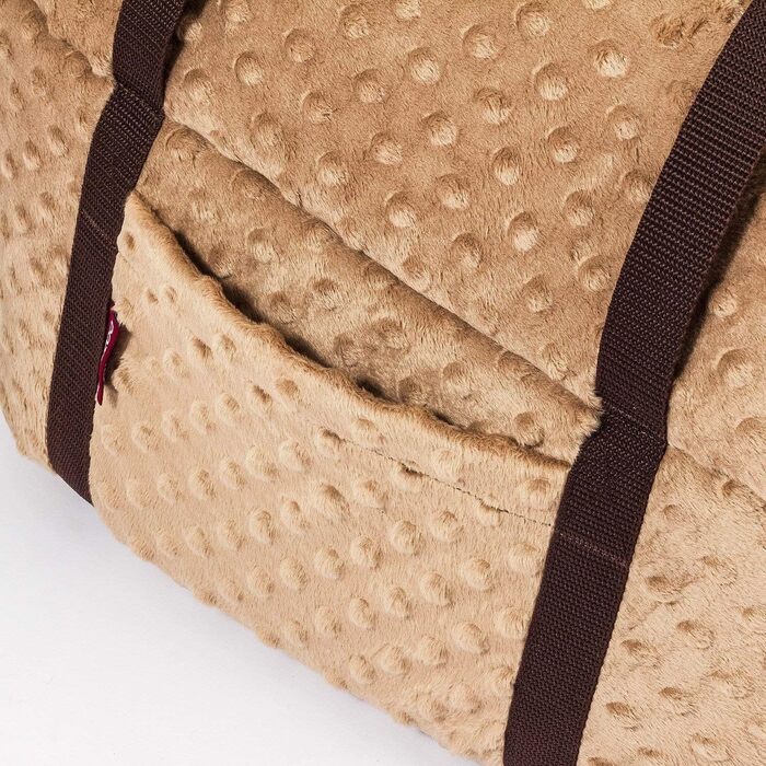 Сумка-переноска для собак та котів, бежева (Minky), M, до 10 кг, розмір 38x28x28 см