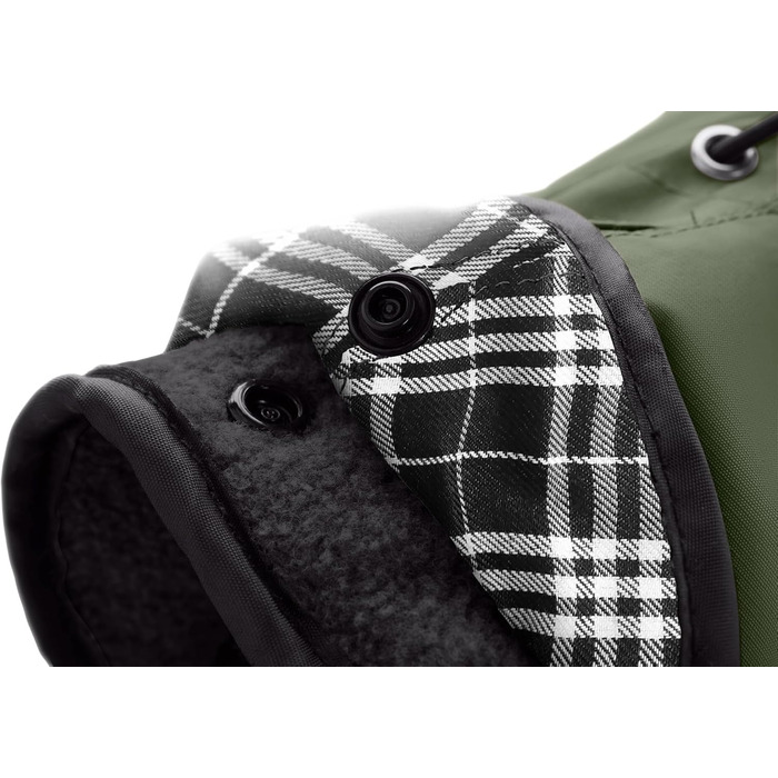 Водонепроникний теплий дощовик для собак Hunter Uppsala, хакі, 2в1 знімний підкладка, розмір 30