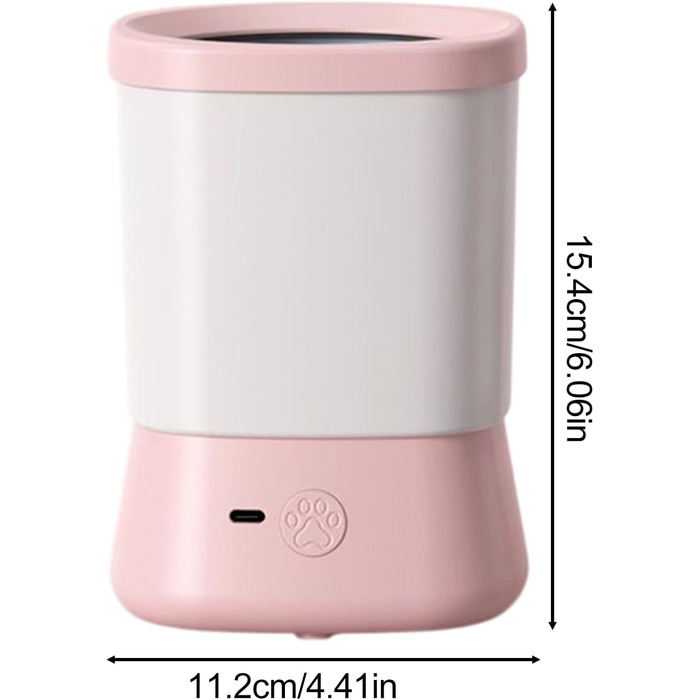 Очищувач лап для собак Dubbulon | Мийка лап для собак - 2 швидкості, захист від бризок, аксесуар для догляду за лапами під час прогулянок, походів, кемпінгу, рожевий