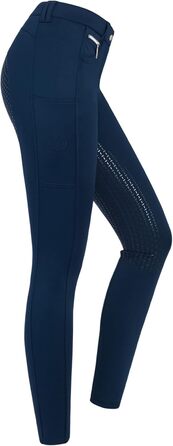 Зимові жіночі рейтузи Riders Choice з флісу та силіконовим повним обтягом - колекція RidersDeal для вершників, колір Navy, розмір 40