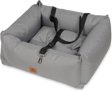 Автокрісло для собак, переноска для тварин у машину, 56x51x20 см (Сірий)