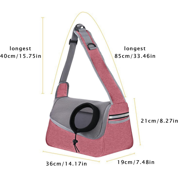Сумка-переноска для тварин: для котів та собак, рожево-сіра-блакитна, 36x21x19 см