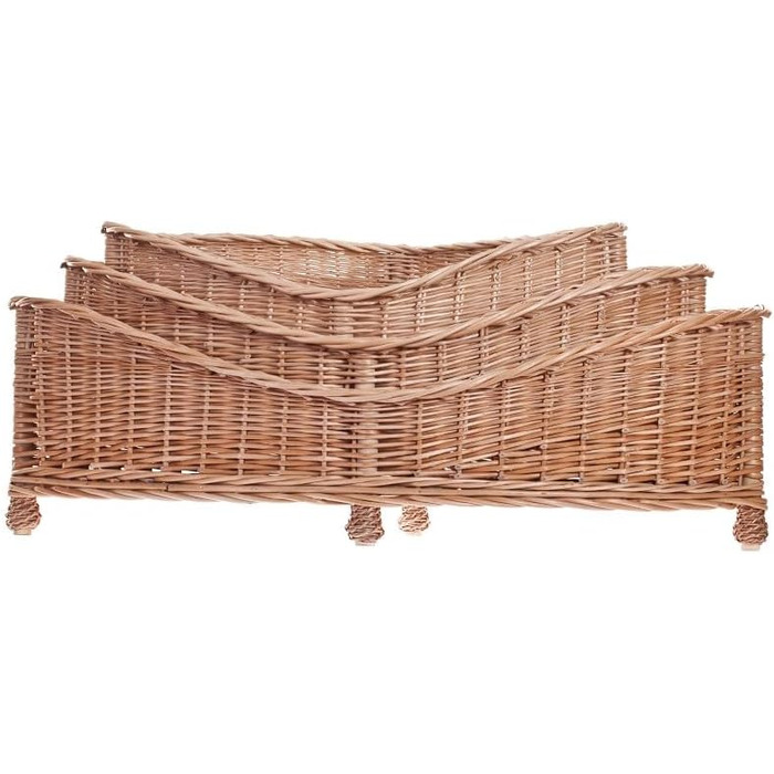 Лежанка для собак та котів з ротангу з м'яким матрацом, 53x53 см, H14/25