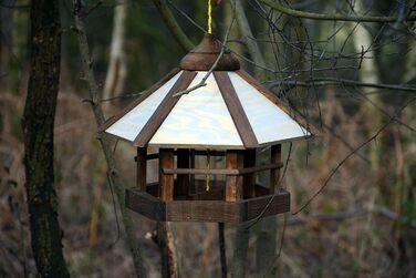 Дім для птахів Dobar® 21391e з годівницею, з дерева, камуфляж, 35x35x29 см