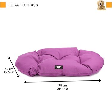 Ортопедичне ліжко для собак великих порід Ferplast: м'яка лежанка-софа з водонепроникним знімним чохлом, 110 x 70 x 8 см (Viola)