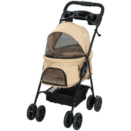 PawHut Dog Cart Dog Buggy Folding Function Коляска для маленьких собак Кішки Візок для домашніх тварин Oxford Khaki 67x45x96см