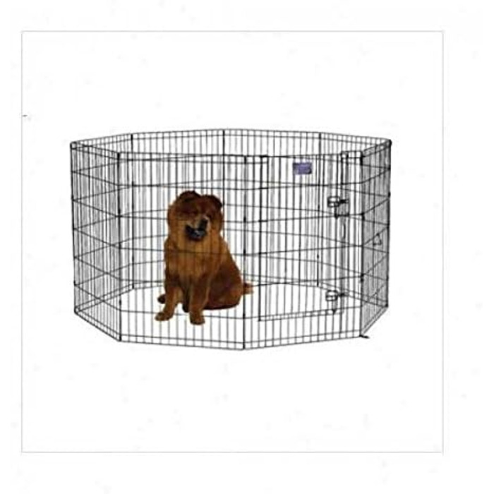 Вольєр для собак MidWest Homes for Pets, металевий, 61x107 см, з дверима, чорне покриття