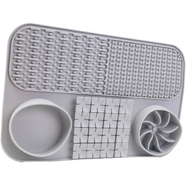 Силіконова килимок-іграшка для собак Licky Mat | Килимок для повільного годування собак | Килимок-нюхалка для цуценят Gray