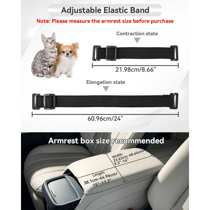 Автокрісло для собак PETSFIT - середньою консоллю, для маленьких собак до 4 кг, сірий колір