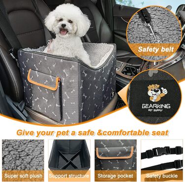 Підвищення для собак в авто, крісло для собак до 11,3 кг, з ременями безпеки, для передніх та задніх сидінь