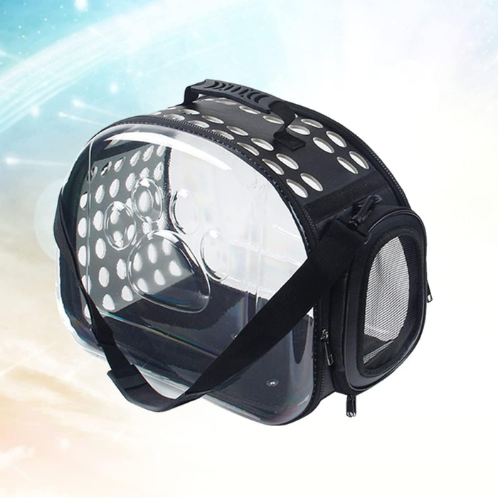 Транспортна сумка для котів POPETPOP - переноска для домашніх тварин, чорна, для подорожей та вигулів