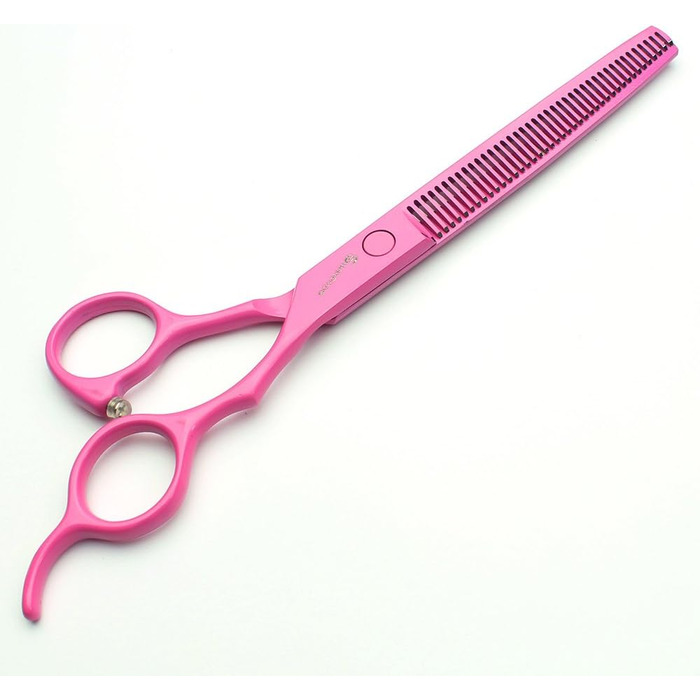 Професійні ножиці для грумінгу собак 7/7.5 дюймів (2 шт.) з розріджувачем, Японія, 440C сталь, рожеві