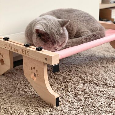 Накидка-гамак для кота, гамак для кота на вікно, підвісний гамак для кота на 2 ніжках або гамак для кота на 4 ніжках, котяче ліжко, радіатор, гамак для котів, велике котяче ліжко сірого/рожевого кольору