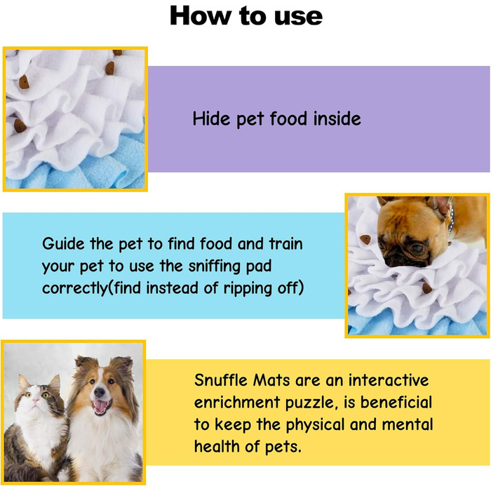 Snuffle-килимок для собак Petphabet, великий і малий, іграшка для собак, новорічна, для тренування нюху, повільного годування, підстилка під корм, машинне прання, головоломка