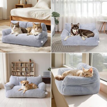 М'яке ліжко для котів та собак великого розміру 90x56x30 см, з неслизьким дном