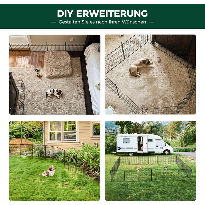 FXW MiniPaws: розширений вольєр для цуценят та маленьких собак, 60 см, 8 панелей